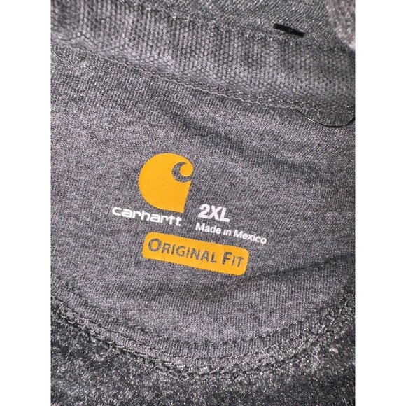 Carhartt Men's Heather Gray Hooded Sweatshirt Original Fit Size 2XL - Picture 6 of 8